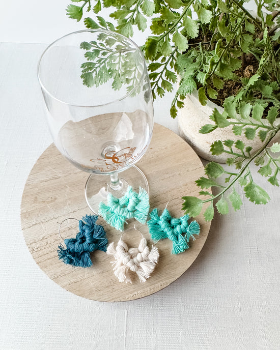 Macrame Wine Glass Charms - By the Season