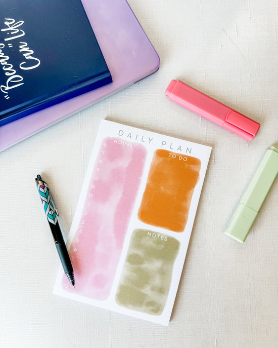 Pastel Watercolor Daily Planner Notepad