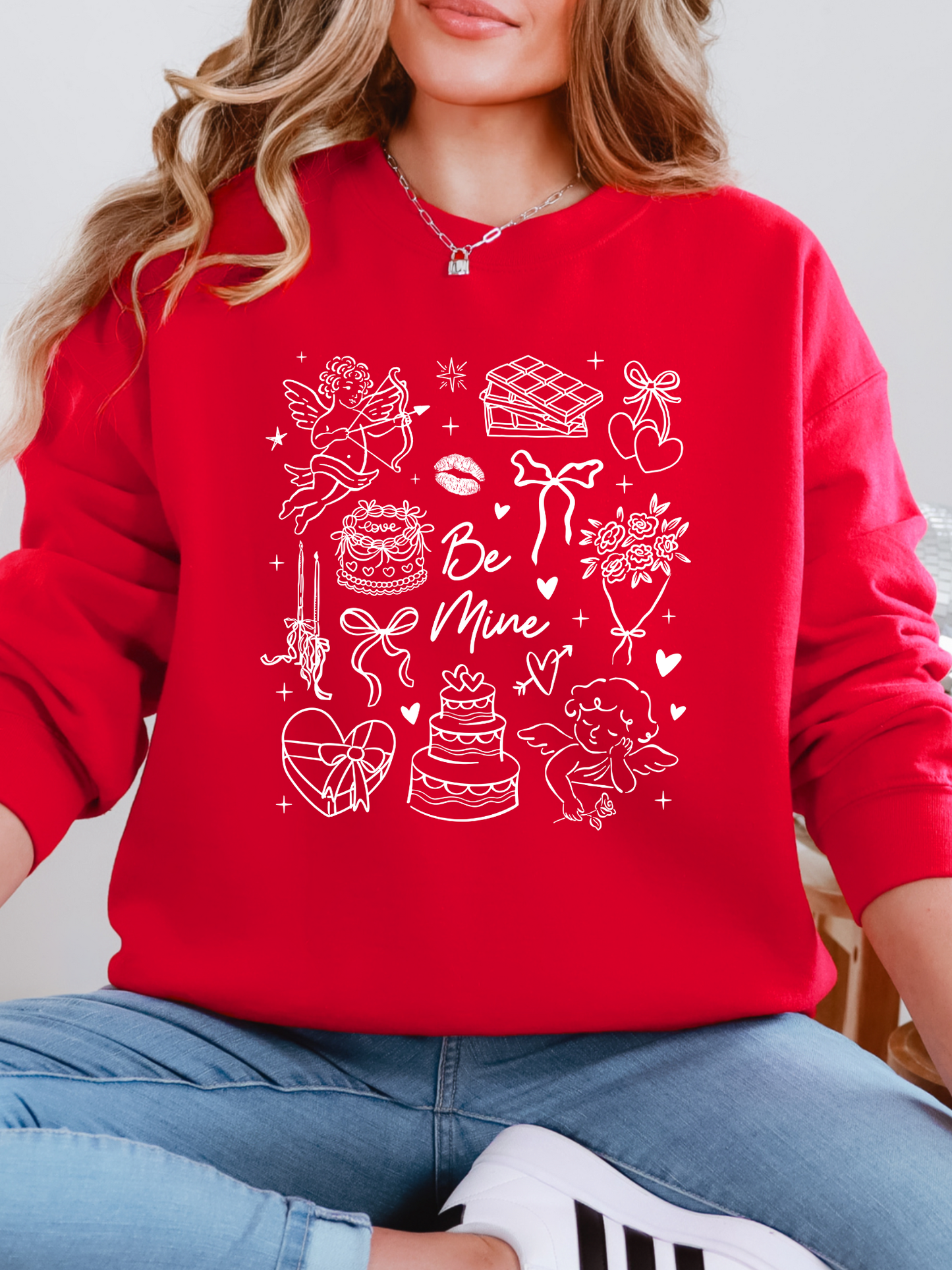 Be Mine Crewneck - Red