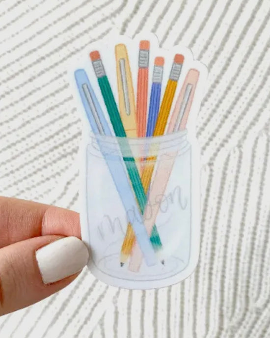 Pens & Pencils Mason Jar