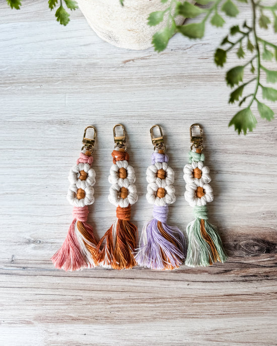 Double Daisy Keychains