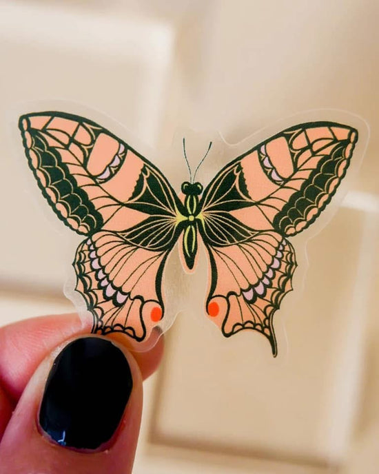 Mini Peach Butterfly Sticker