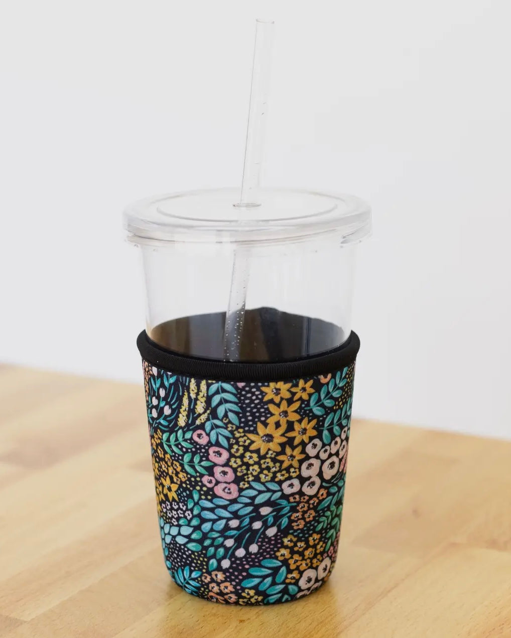 Black Floral Drink Sleeve