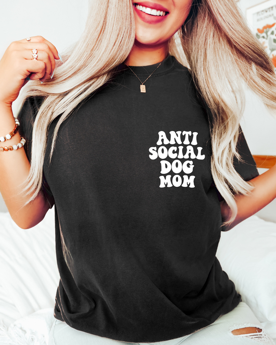 Anti Social Dog Mom Graphic Tee