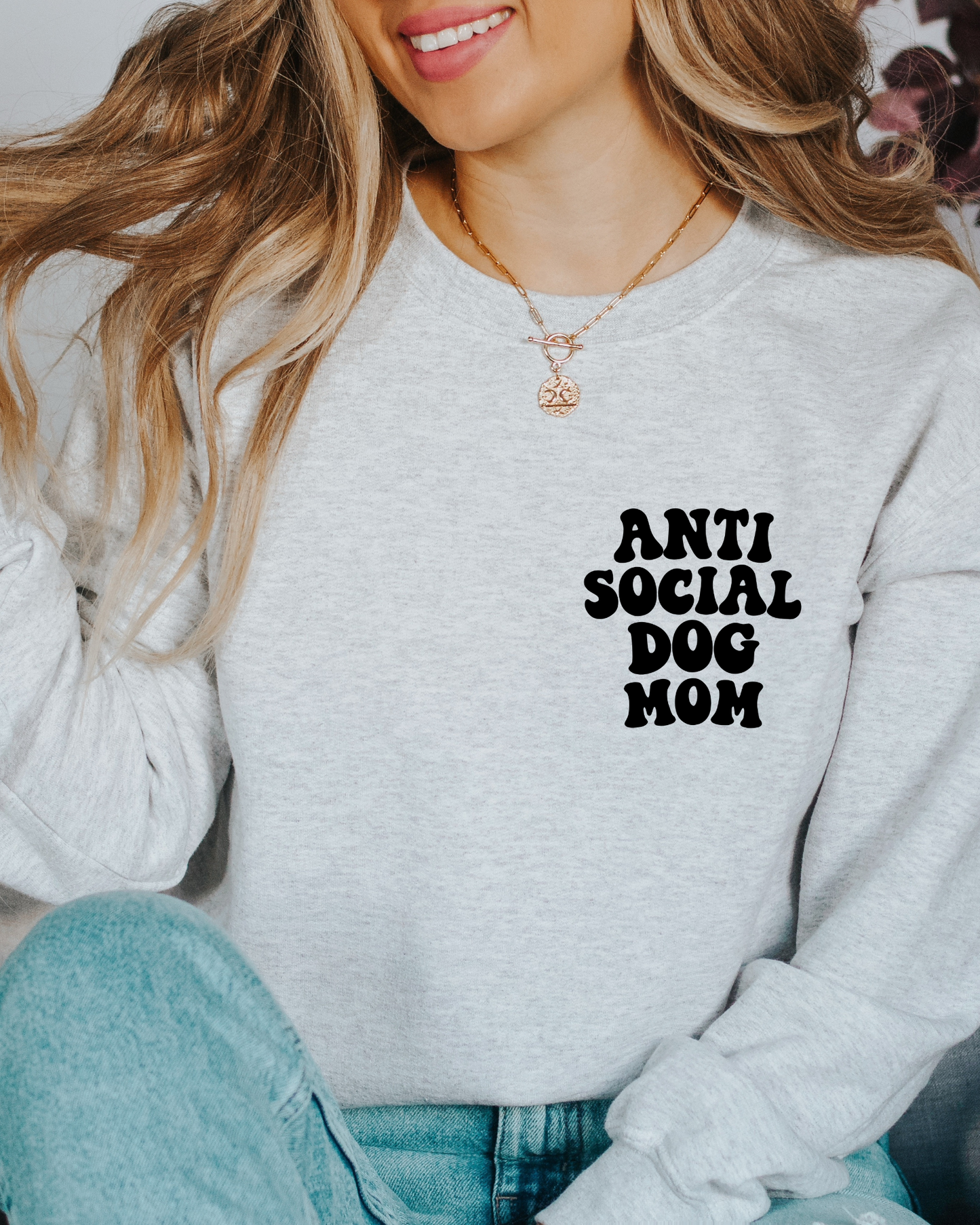 Anti Social Dog Mom Crewneck