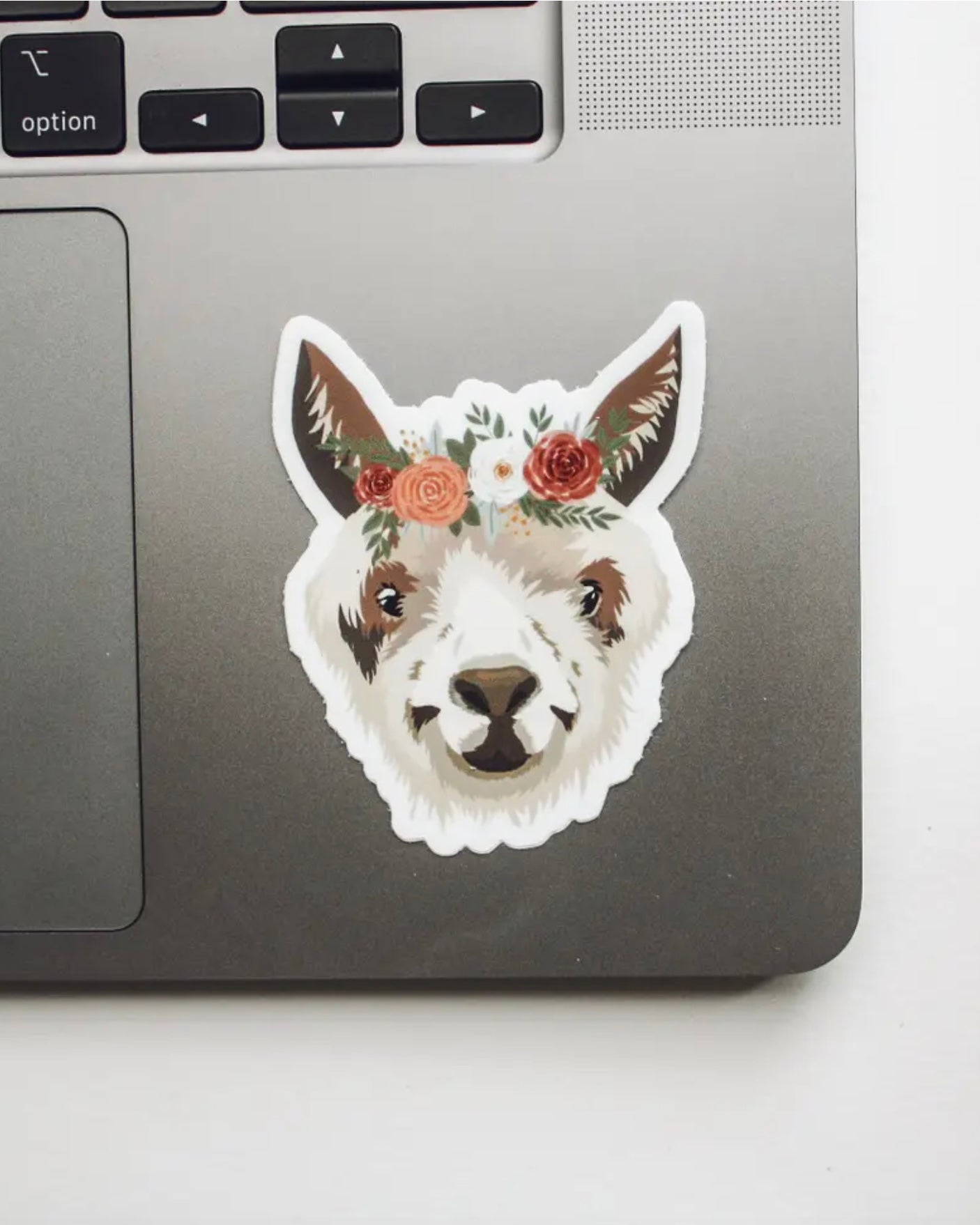 Llama Floral Crown Sticker