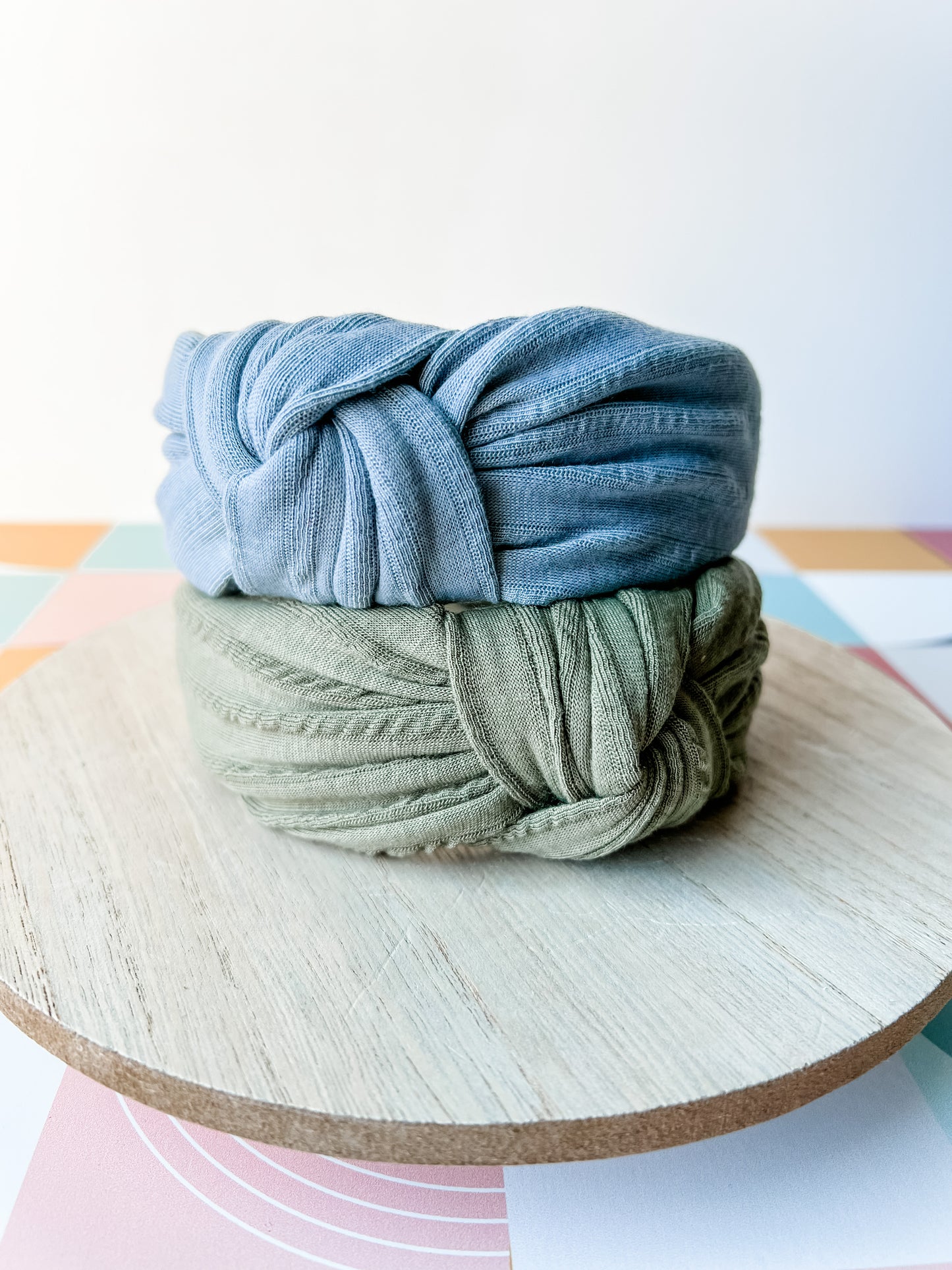 Wide Stripe Top Knot Headband