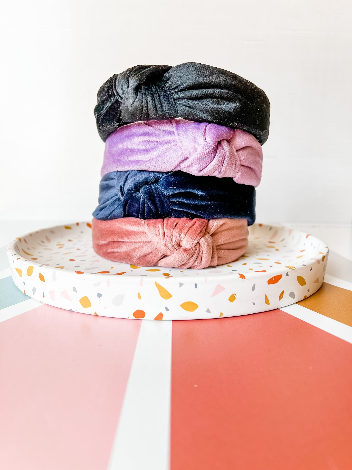 Velvet Top Knot Headbands