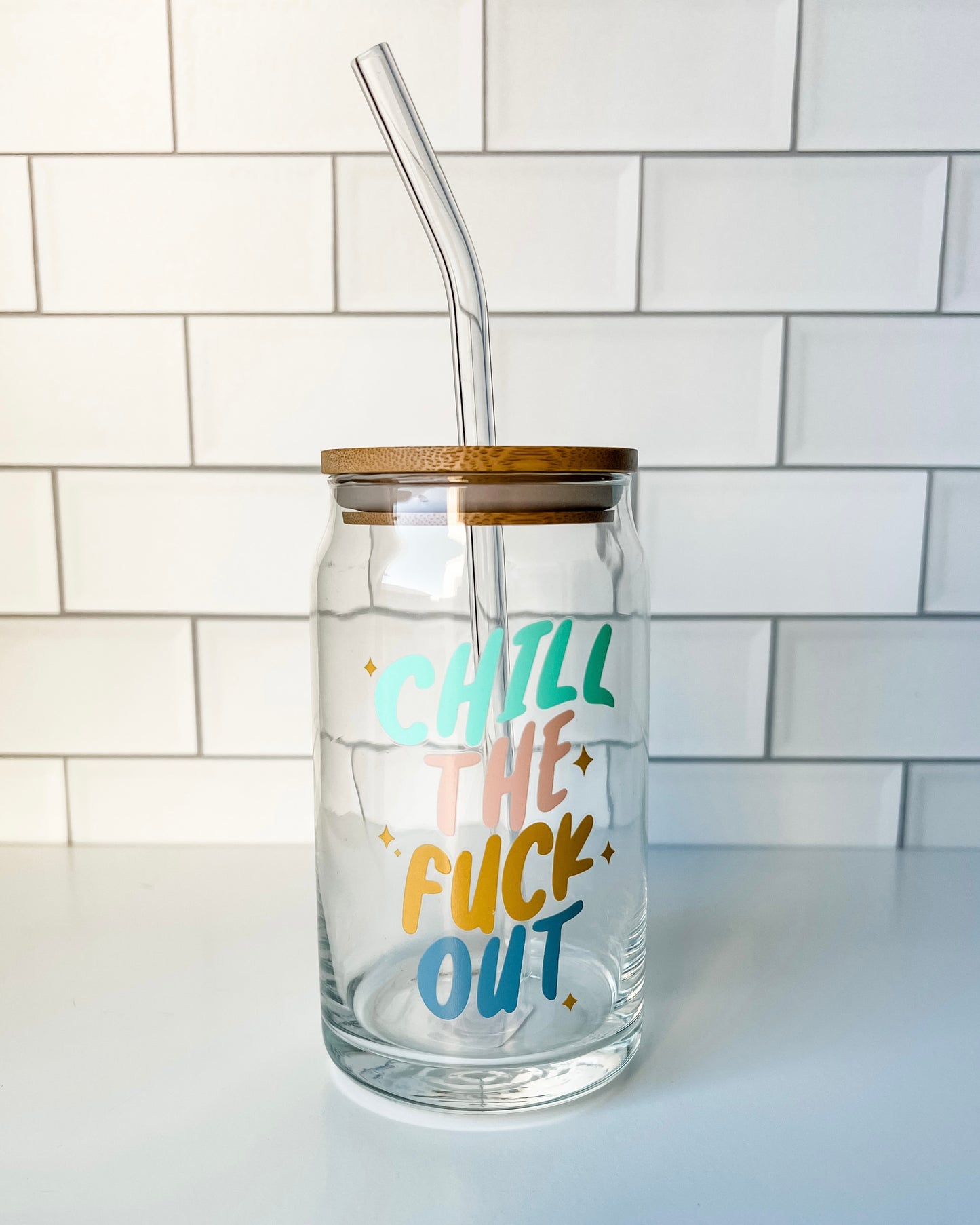 Chill the Fuck Out Can Glass