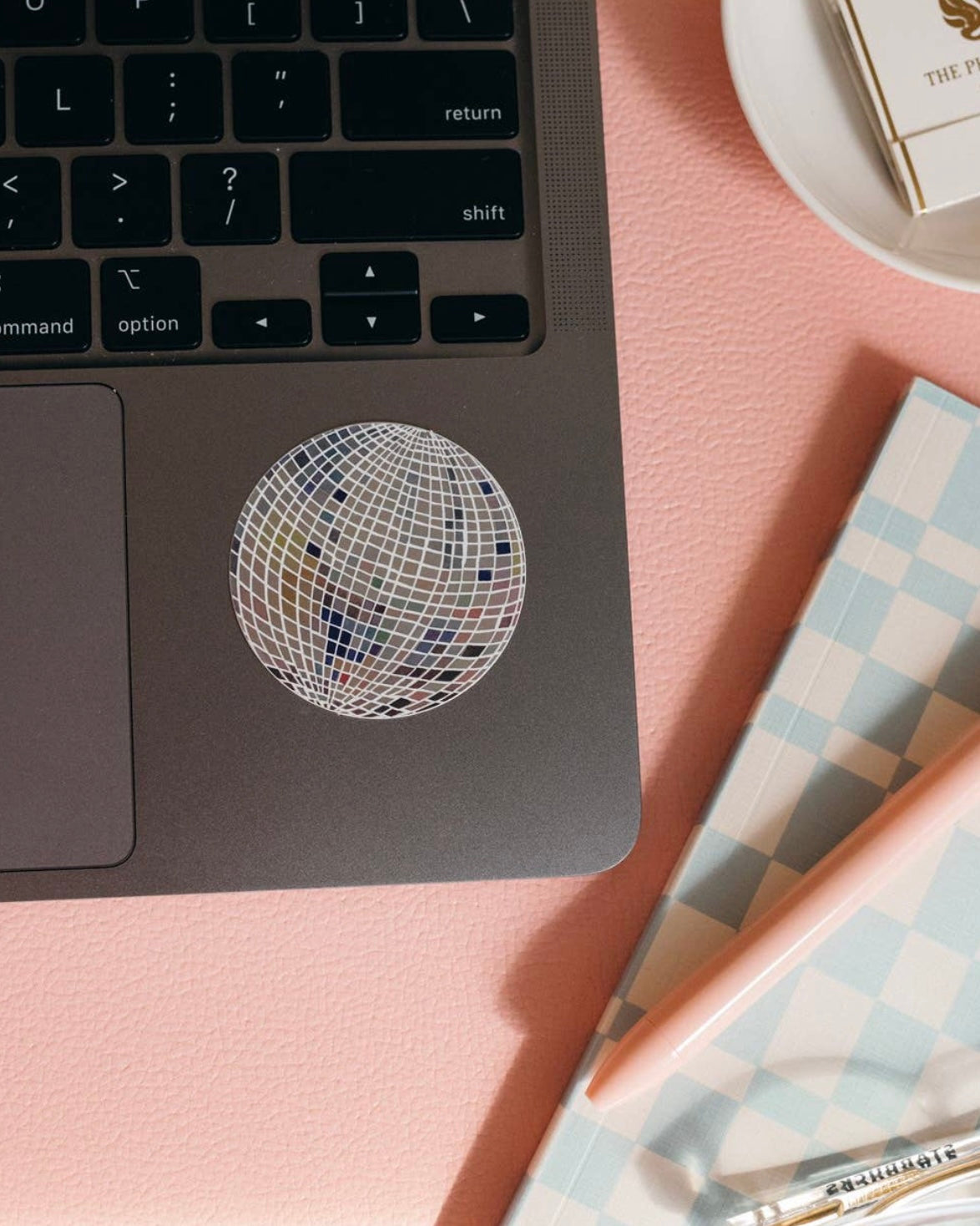 Rainbow Disco Ball Mirrored Sticker