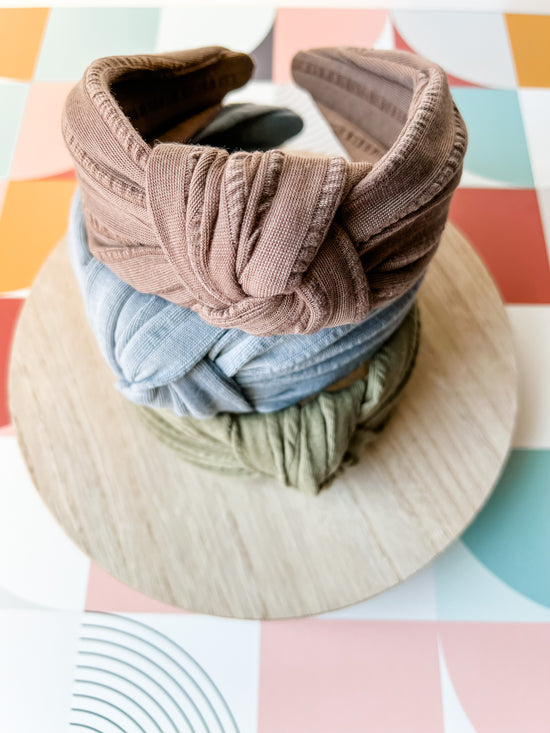 Wide Stripe Top Knot Headband