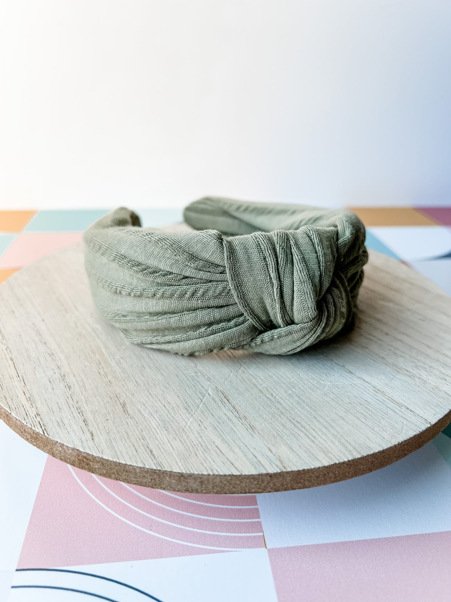 Wide Stripe Top Knot Headband